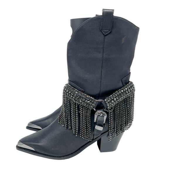 DanielXDiamond Women's High Noon Western Boots Snip Toe Black Size 11 - Picture 6 of 16